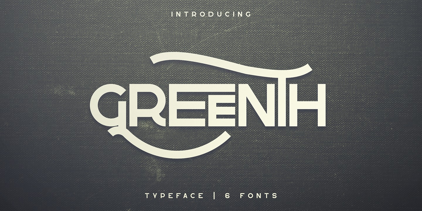 Пример шрифта Greenth